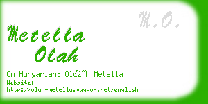 metella olah business card